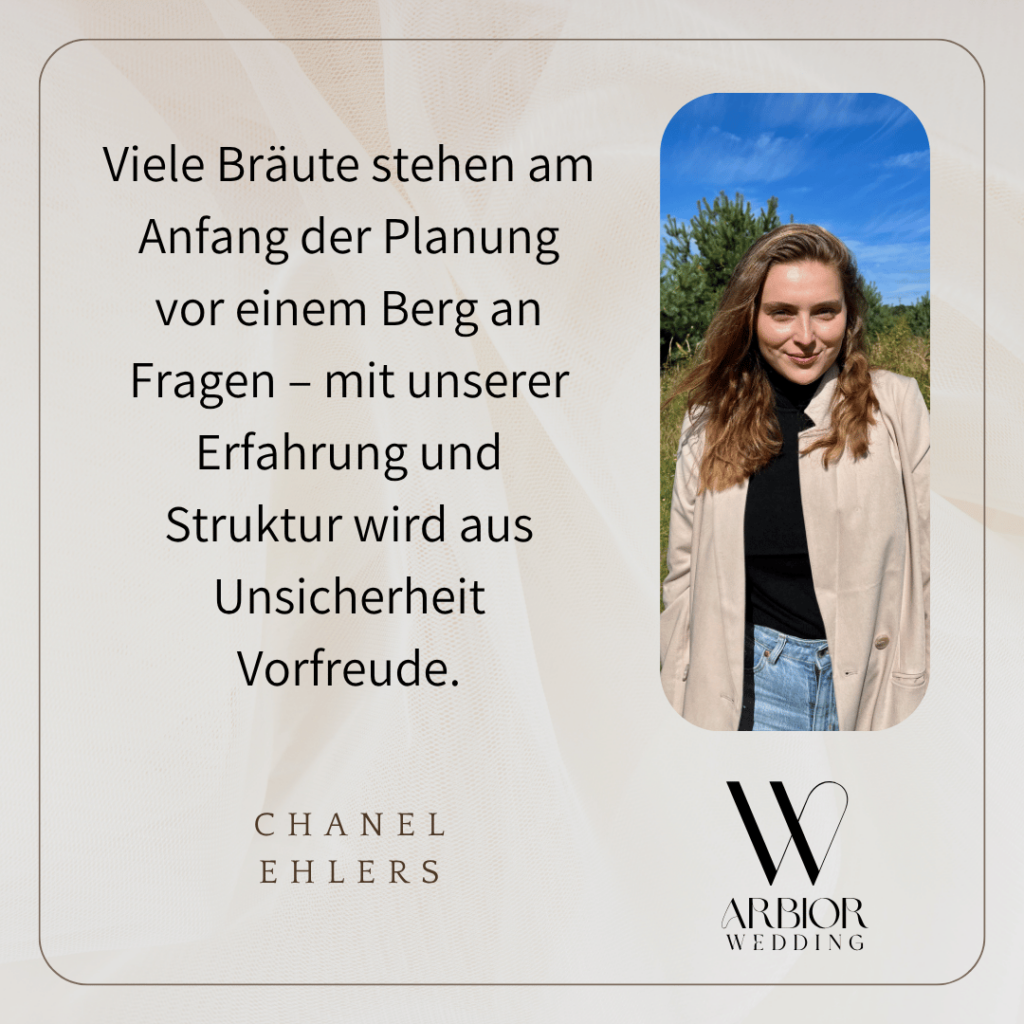 Hilfe für Bräute bei der Hochzeit - ARBIOR Wedding